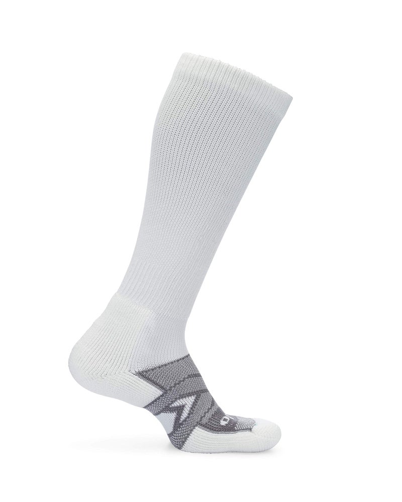 thorlos mens Wcou Max Cushion 12 Hour Shift Over the Calf Socks, White/Grey, Large US - Image 1